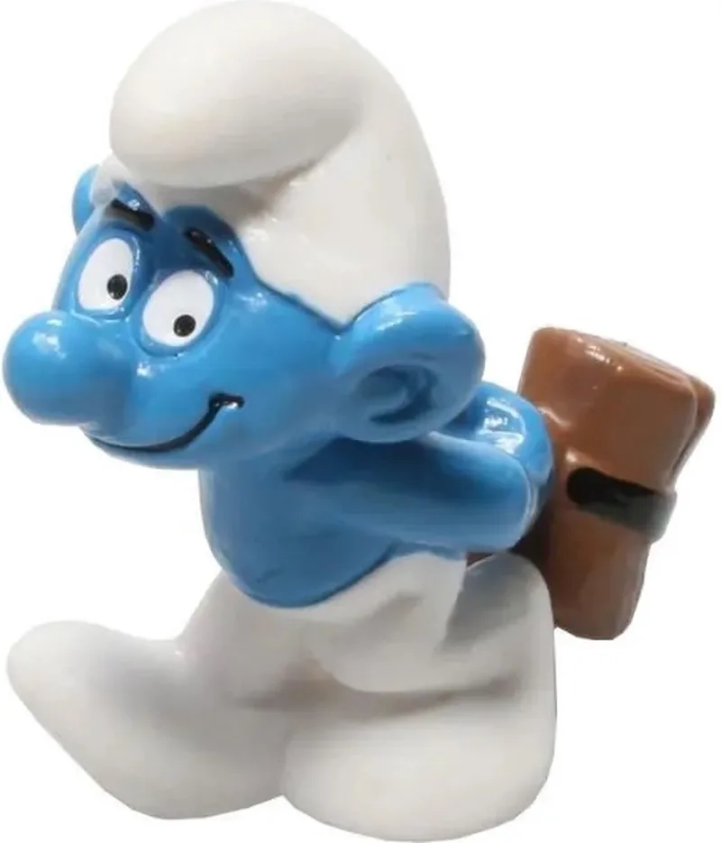 Smurf met hamer - Geintje - Schleich - 20096 - De smurfen - Schleich - 5,5cm van Schleich in Bruin – productfoto