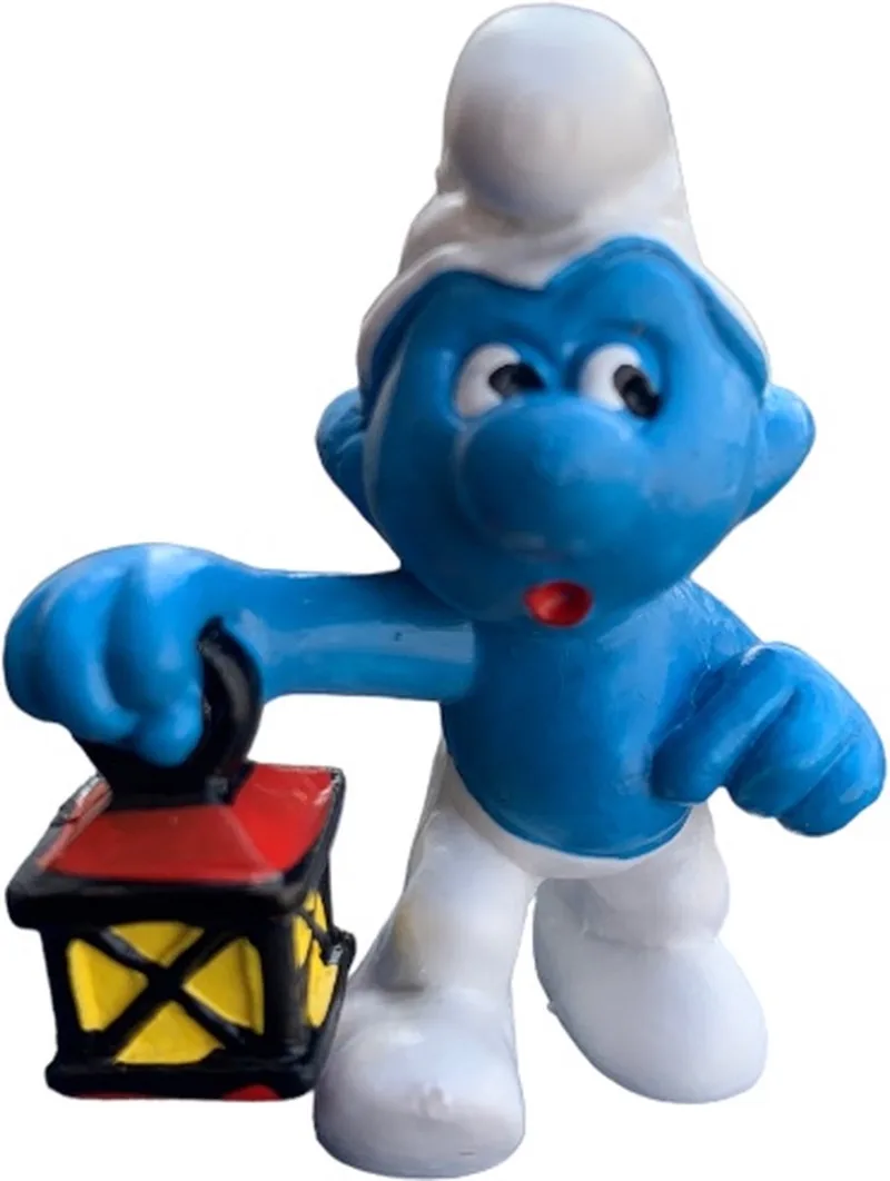 smurf met Lantaarn - Nr. 20024 - De smurfen - 6 cm van Schleich in Zwart rood blauw wit – productfoto
