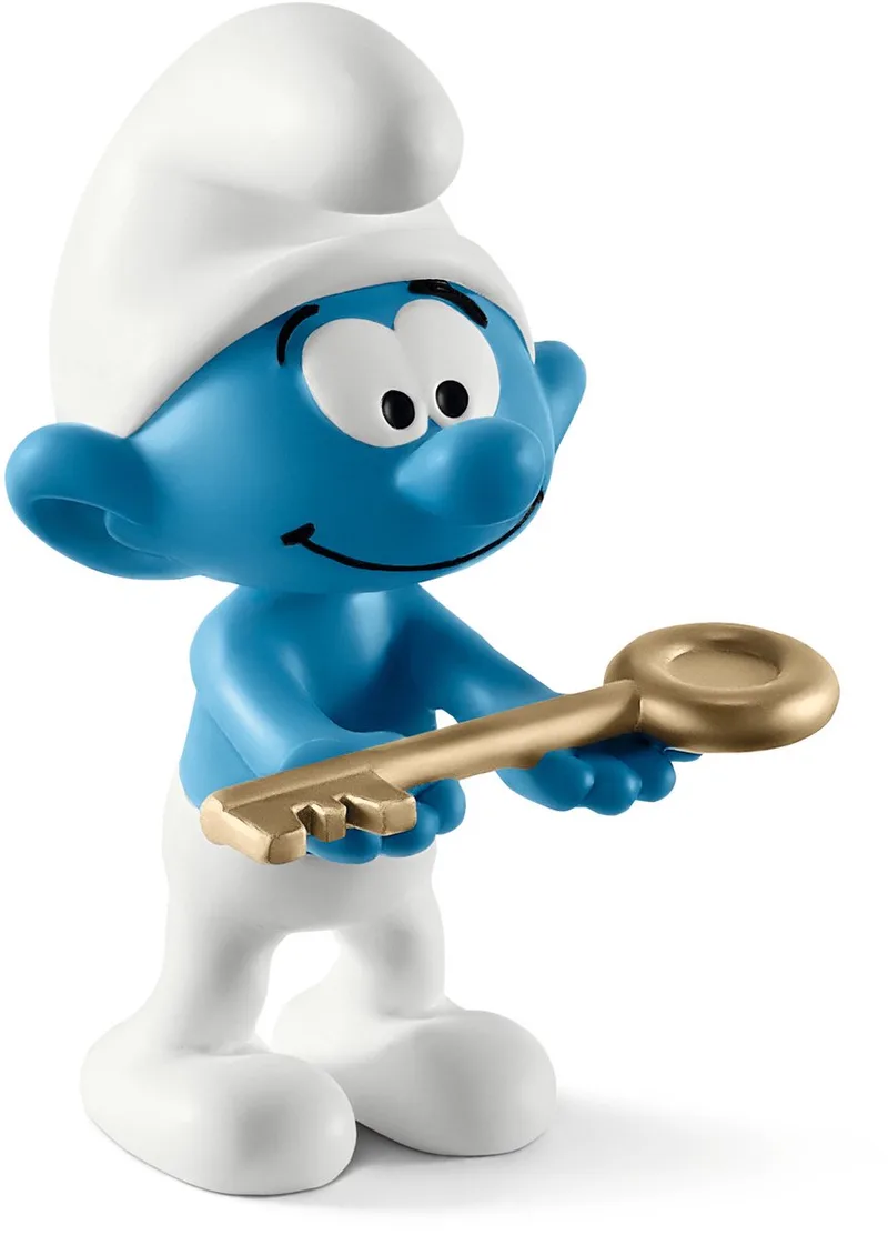 Smurf Met Sleutel - Schleich - 6cm van Schleich in Blauw – productfoto