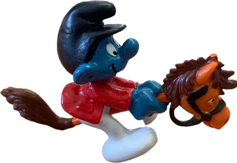 Smurf met Stokpaard / speelfiguur - Schleich en de smurfen - Speelfiguurtje - 40214 von Schleich in Multi – Produktfoto