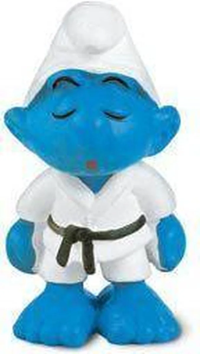 Smurfen Judosmurf - Schleich speelfiguurtje - 6 cm - De Smurfen - 20134 - Karate van Schleich in Blauw – productfoto
