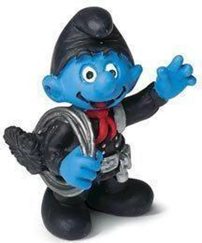 Smurfen: Smurf Schoorsteenveger - De Smurfen - 6 cm de Schleich en Zwart blauw – photo du produit
