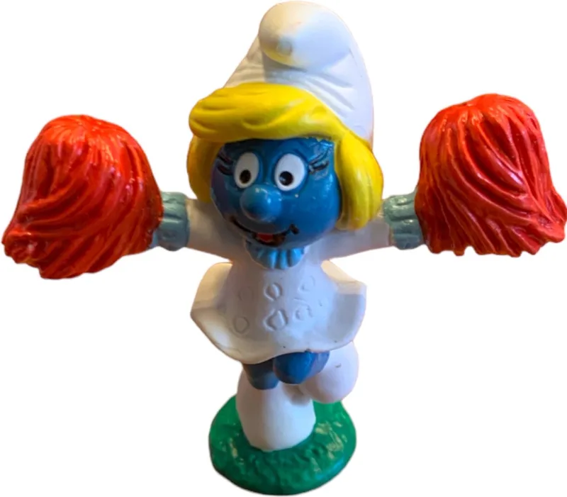 Smurfin als cheerleader - Met pompons - De smurfen - Schleich - 6 cm - Nr 20149 by Schleich in Groen rood – product photo