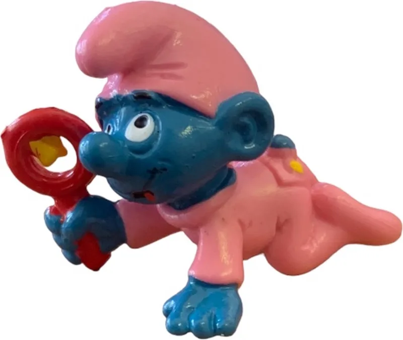 Smurfin Baby smurfje Schleich - 4 cm - Geboorte kindje - de smurfen roze de Schleich en Roze blauw – photo du produit