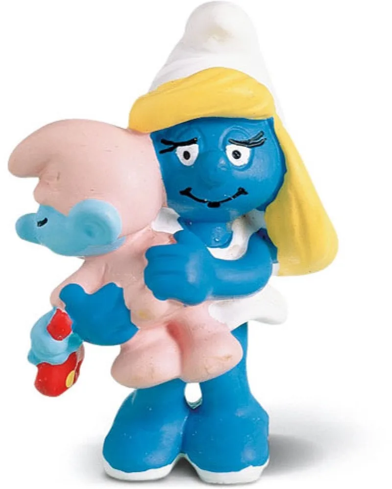 smurfin met baby smurf 20192 de Schleich en Blauw – photo du produit