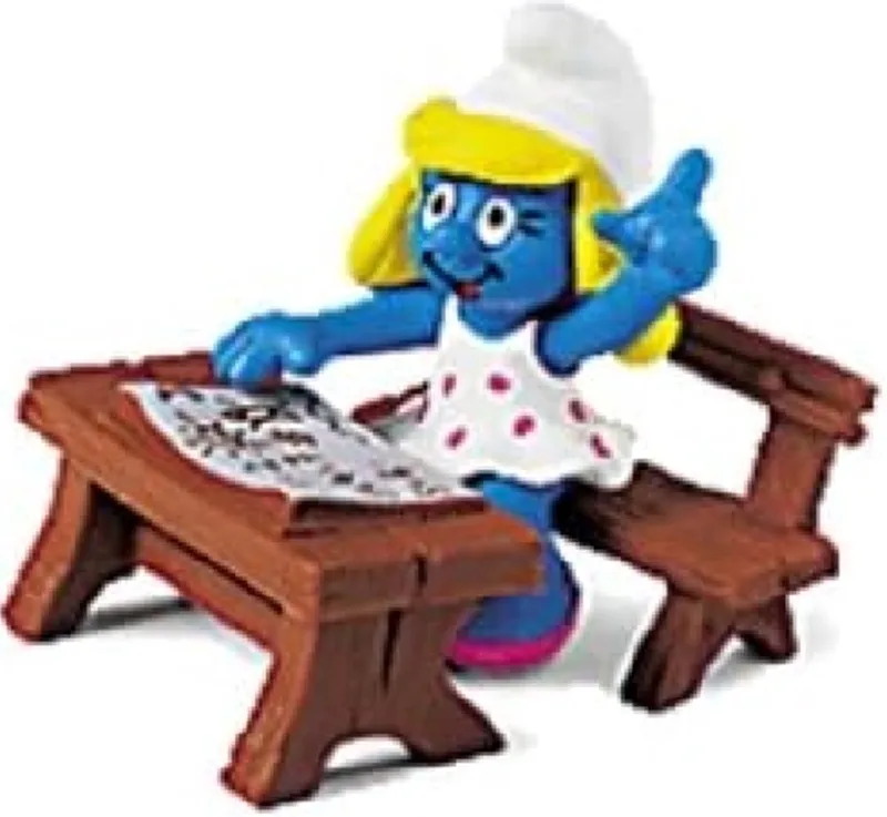 Smurfin Scholier - De smurfen - schleich - Schoolgirl - 40259 van Schleich in Blauw geel wit – productfoto