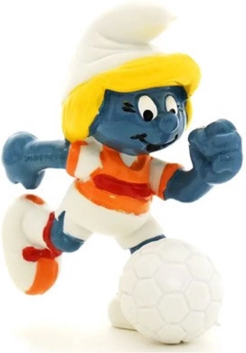Smurfin voetballer / voetbalster - De smurfen - 20163 - 5,5 cm van Schleich in Geel – productfoto