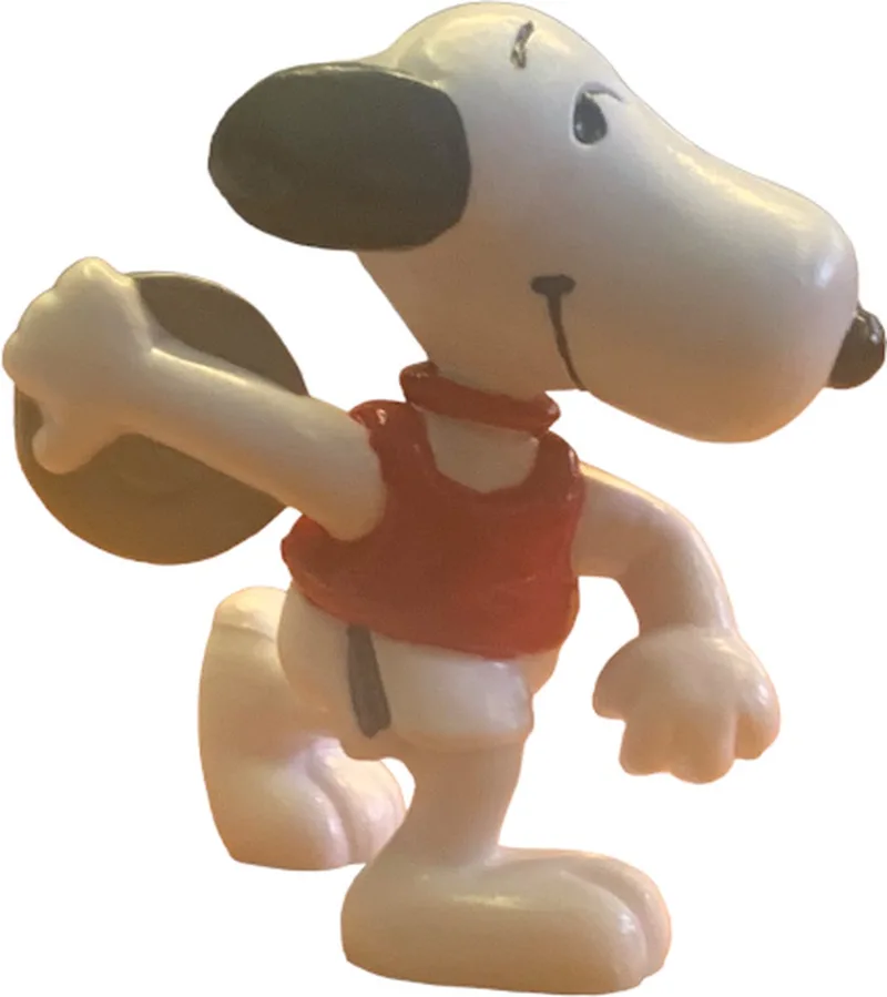 Snoopy speelfiguurtje - Peanuts - Schleich - Discuswerper - Hond - 7 cm de Schleich en Zwart rood – photo du produit