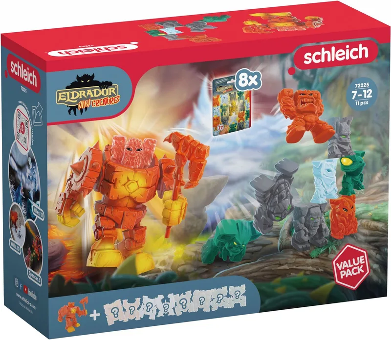Spielfigur ELDRADOR® CREATURES, Lava-Roboter Value Pack (72225), (11-tlg) de Schleich en Bunt – photo du produit