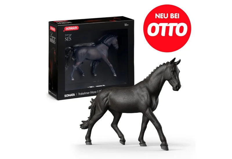 Spielfigur Legacy of Horses, Sonata Trakehner Stute, 1:12 (72235), Sammelfigur für Erwachsene, Höhe: ca. 18 cm de Schleich en Schwarz – photo du produit