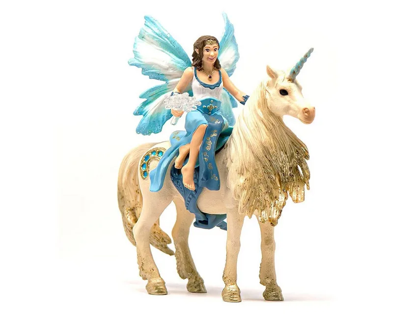 Spielfigur Schleich 42508 - Bayala - Eyelas Ausritt auf Goldeinhorn by Schleich in Bunt – product photo