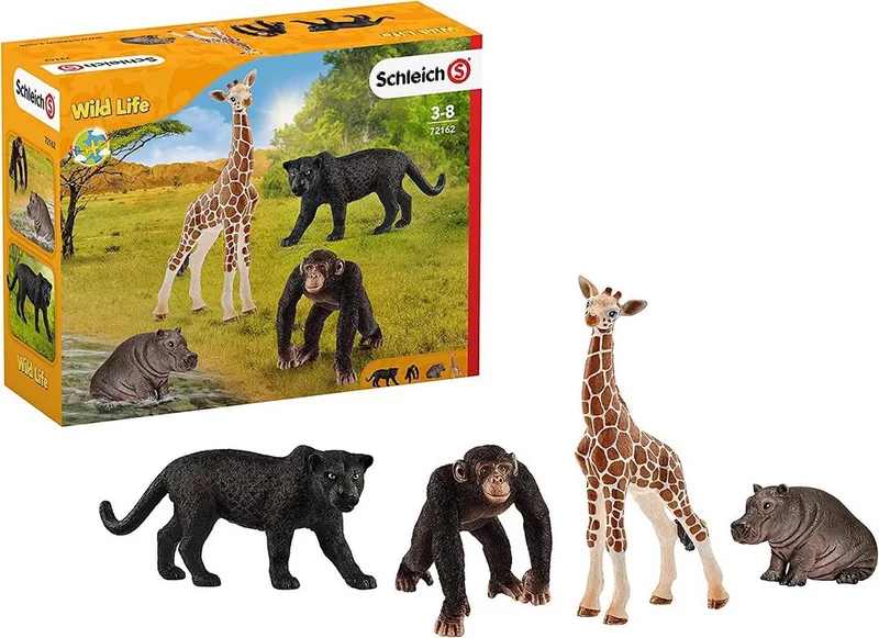 Spielfigur SCHLEICH Figuren 72162 Wild Life Tiere Zoo Basic Kit pädagogische Spielmomente by Schleich – product photo