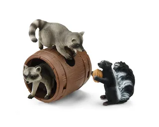 Spielfigur schleich Spielspaß um die Nuss Wild Life Spielset Waschbär Stinktier S van Schleich – productfoto 1 van 4