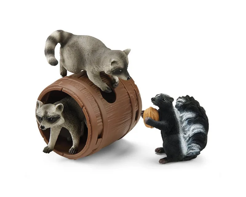 Spielfigur schleich Spielspaß um die Nuss Wild Life Spielset Waschbär Stinktier S van Schleich – productfoto 1 van 4