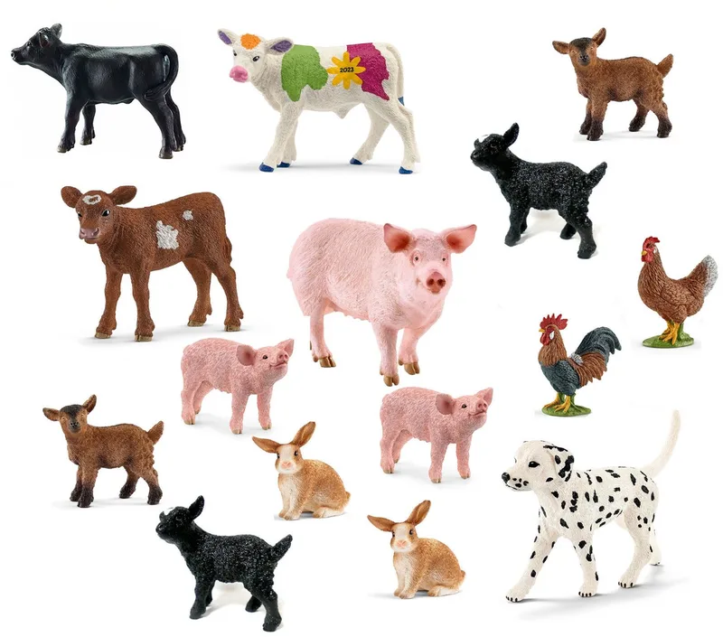 Spielfigur Tierfiguren - Bauernhof-Set mit 15 Tieren, (15-tlg) de Schleich – photo du produit