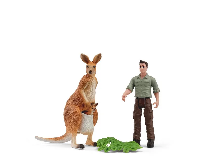 Spielwelt POCKET SET, Känguru-Tour mit dem Ranger (81540), (4-tlg) de Schleich en Bunt – photo du produit