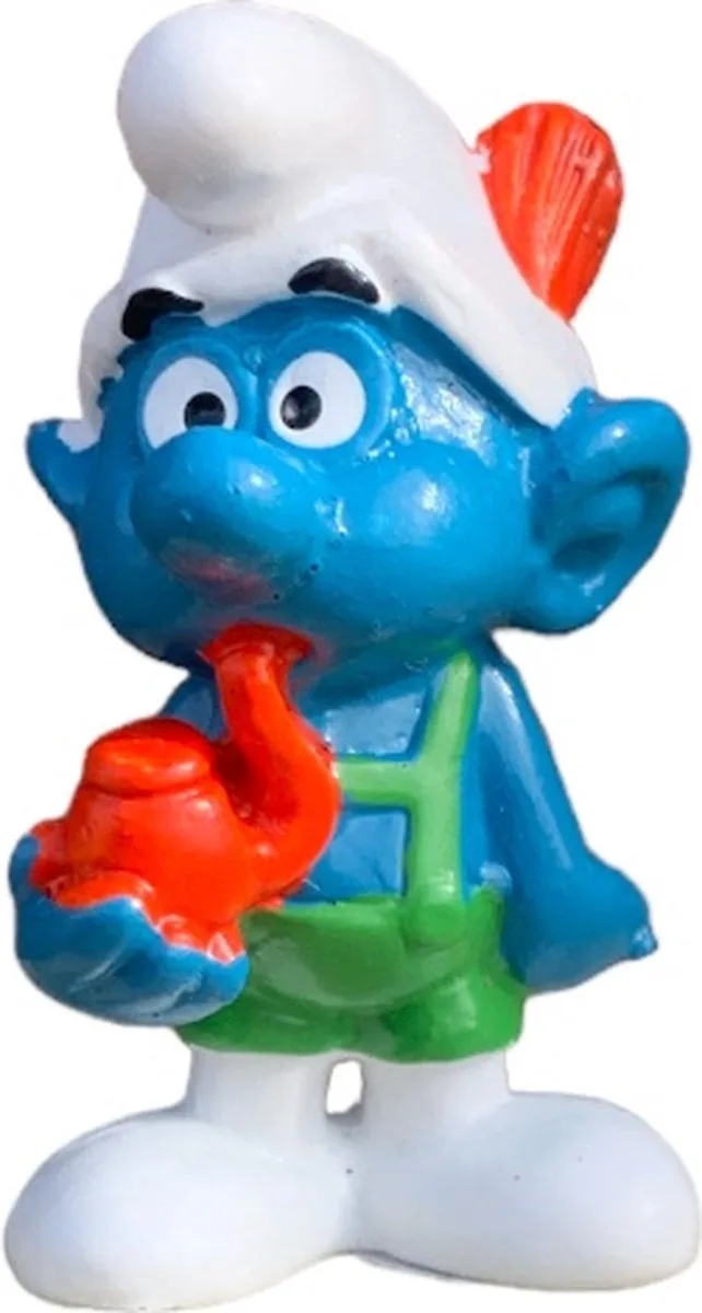 Tiroler smurf met pijp - De smurfen in groen tenue - 20081 - 5,5 cm Schleich van Schleich in Groen rood blauw wit – productfoto