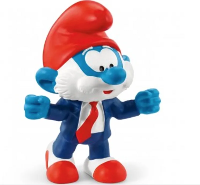 Voetbalsmurf Coach - Speelfiguur - De Smurfen - 3,2 x 3,6 x 5,4 cm van Schleich in Blauw – productfoto