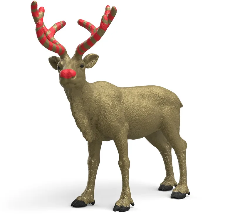 WILD LIFE Gouden Jubileum Rendier 72271 by Schleich in Goud, rood – product photo