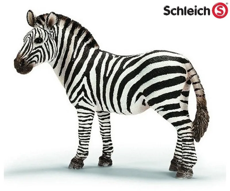 WILD LIFE - Zebra - Speelfiguur - Kinderspeelgoed voor Jongens en Meisjes - 17021 från Schleich i Zwart wit – produktbild