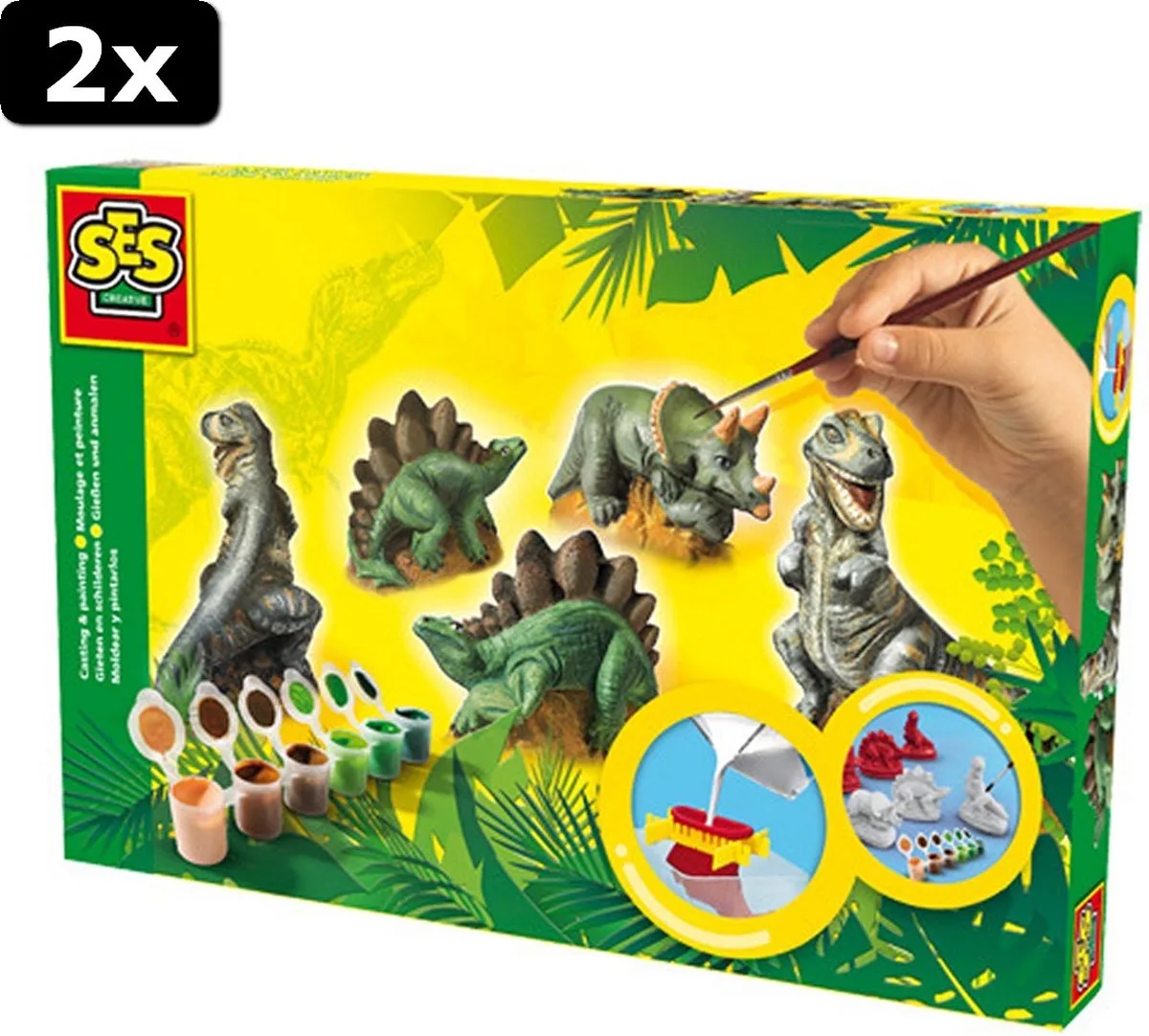 2x SES Gips Gieten Dinosaurus von SES Creative in Dino – Produktfoto