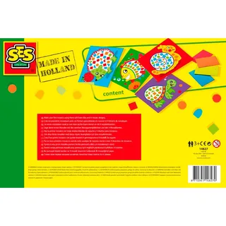 4 Voorbedrukte Kaarten – Mozaïekstickers – Montessori Knutselset – Vanaf 3 jaar de SES Creative en Ik leer mozaïeken – photo du produit 2 sur 2