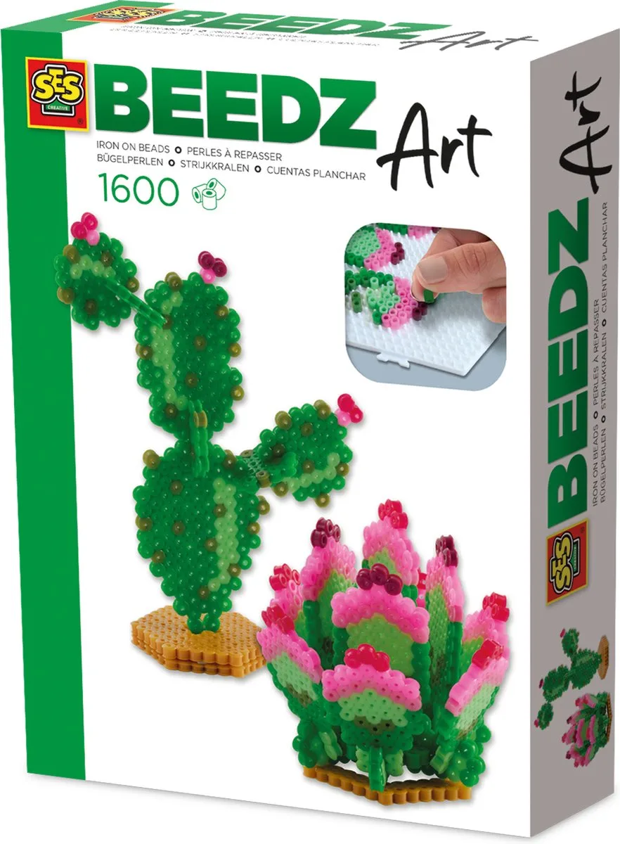 Beedz Art Strijkkralen - Cactus 3D - Voor Volwassenen - 1600 Stuks - Knutselen - PVC-Vrij - Schoencadeautjes Sinterklaas van SES Creative in Kamerplanten – productfoto