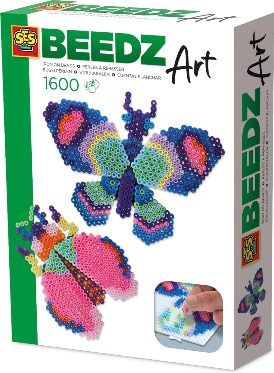 Beedz Art Strijkkralen - Vlinder en Kever 3D - Voor Volwassenen - 1600 Stuks - Knutselen - PVC-Vrij - Schoencadeautjes Sinterklaas by SES Creative in Vlinders en insecten – product photo