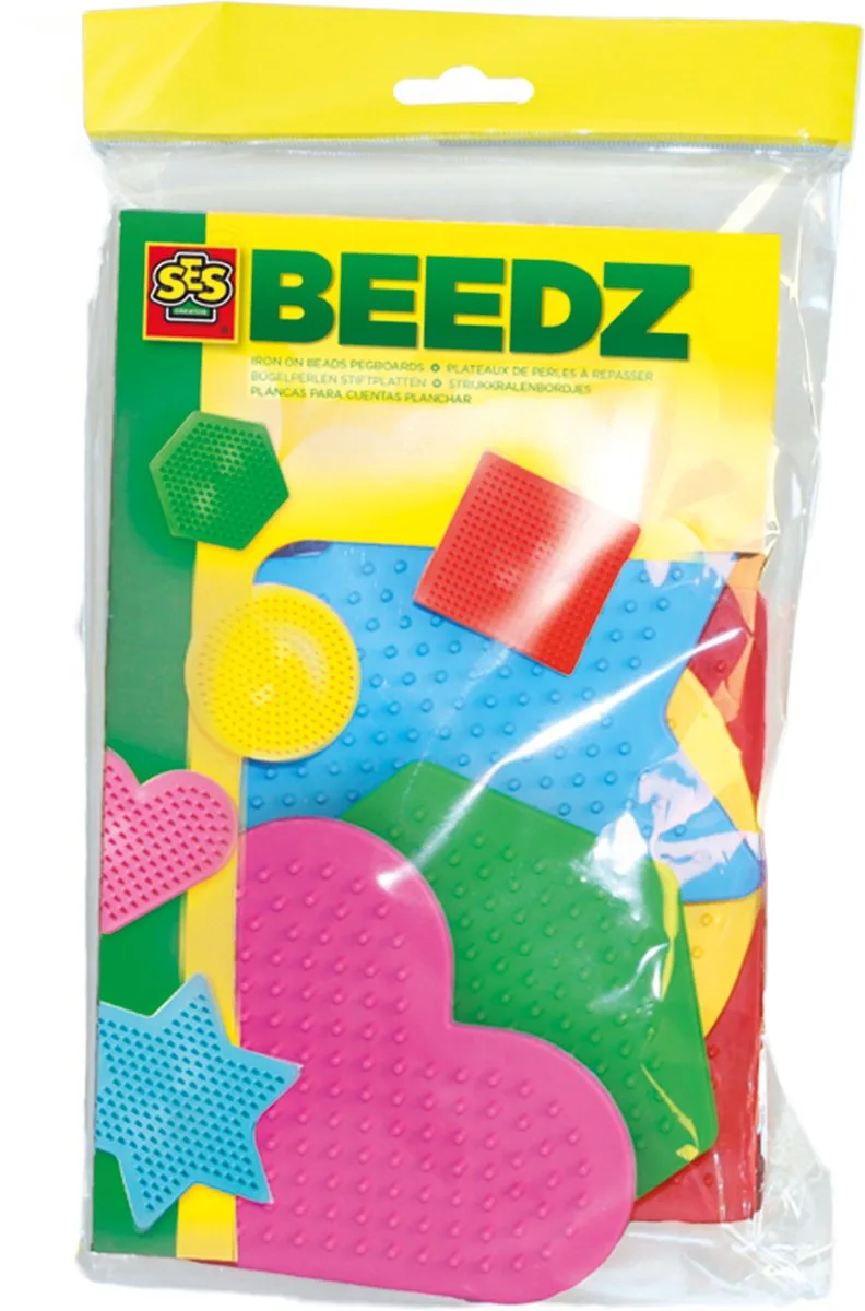 Beedz Strijkkralen Grondplaten - 5 Vormen voor Mini Motieven - Vanaf 5 Jaar - Knutselen - PVC-Vrij - Schoencadeautjes Sinterklaas de SES Creative en Multicolor mini – photo du produit