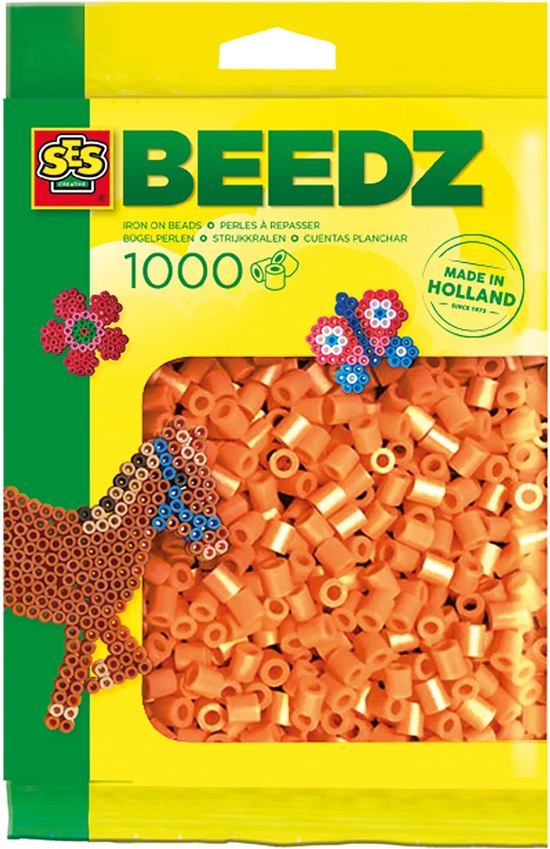 Beedz Strijkkralen - Navulling - Vanaf 5 Jaar - 1000 Stuks - Knutselen - PVC-Vrij - Schoencadeautjes Sinterklaas de SES Creative en Orange – photo du produit