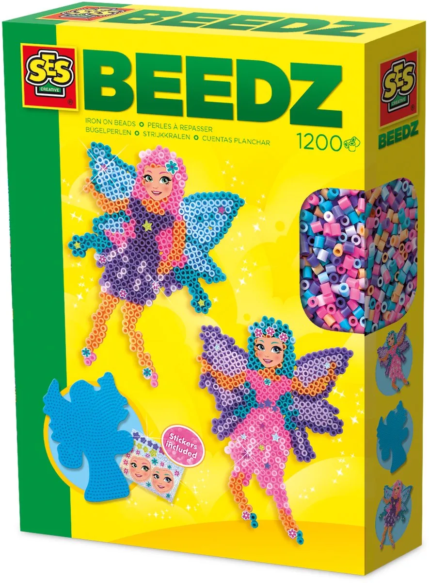 Beedz Strijkkralen Set - Voor Meisjes vanaf 5 Jaar - 1200 Stuks - Knutselen - PVC-Vrij - Schoencadeautjes Sinterklaas fra SES Creative i Elfjes – produktbillede