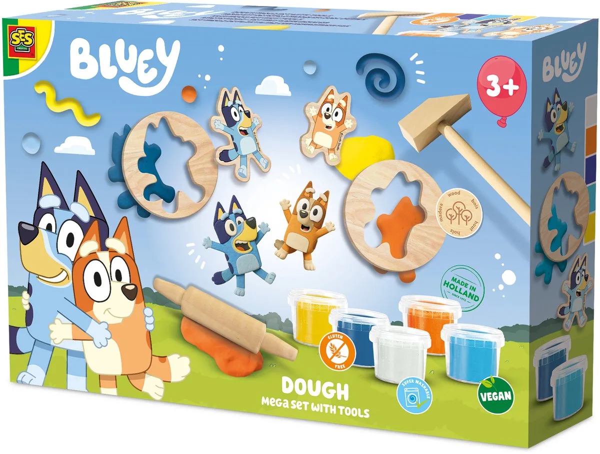 Pâte à Modeler Bluey S14097 de SES Creative en Bleu foncé – photo du produit