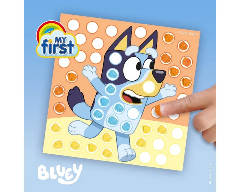 Bluey - Vingerverf - Baby Speelgoed - Vegan & Glutenvrij - Goed Uitwasbaar - Voor Kinderen Vanaf 2 Jaar - 10 Kaarten by SES Creative in Vingerverven – product photo 2 of 4