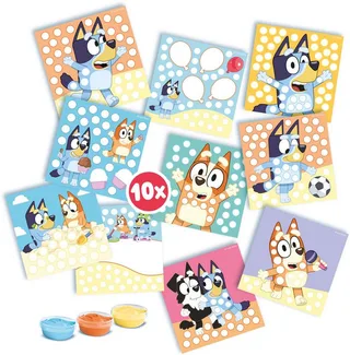 Bluey - Vingerverf - Baby Speelgoed - Vegan & Glutenvrij - Goed Uitwasbaar - Voor Kinderen Vanaf 2 Jaar - 10 Kaarten by SES Creative in Vingerverven – product photo 4 of 4