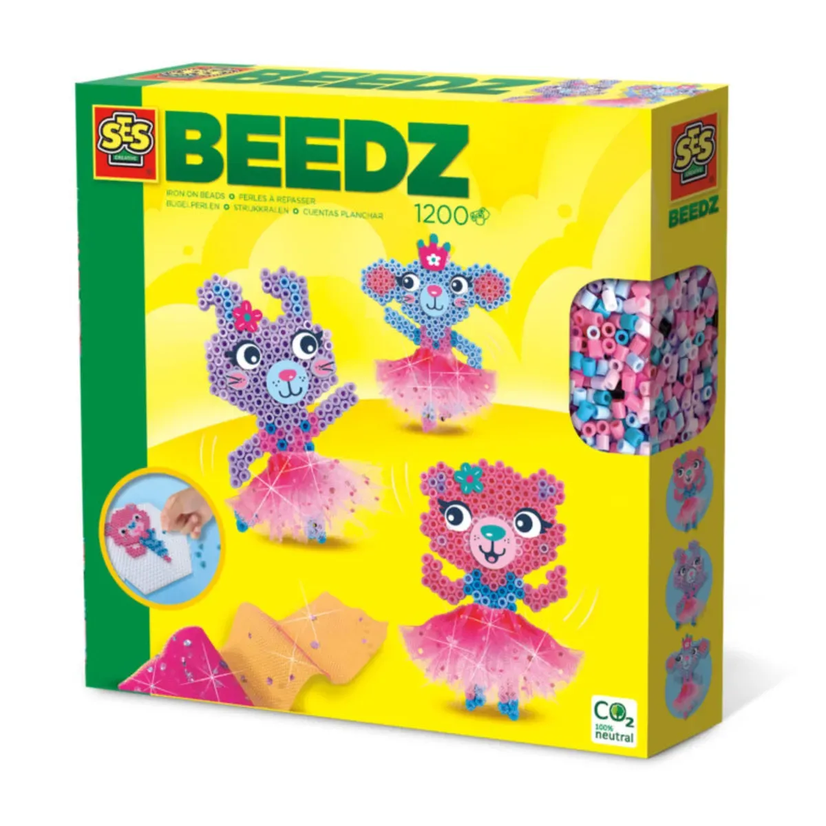 Bügelperlen Tier-Ballerinas 1200 Bügelperlen de SES Creative en Multicolore – photo du produit