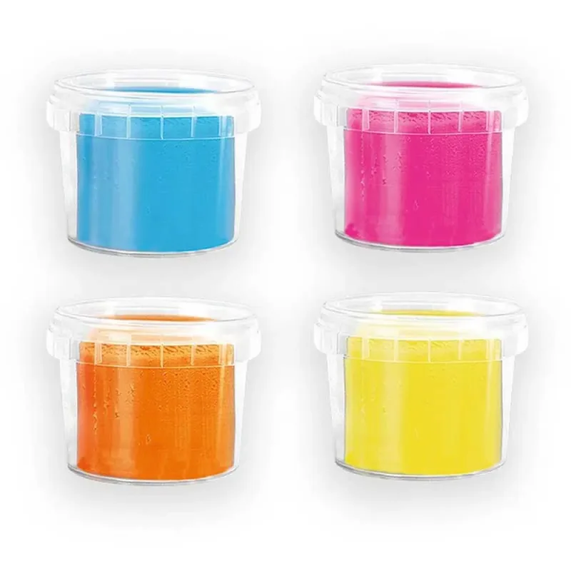 Feel Good Klei - Happy 4 Kleuren - Vanaf 1 Jaar - 4 x 90 g - Boetseerklei - Vegan en Glutenvrij - Schoencadeautjes Sinterklaas von SES Creative in Happy – neon roze, Licht blauw, Gelb, Orange – Produktfoto 2 von 2