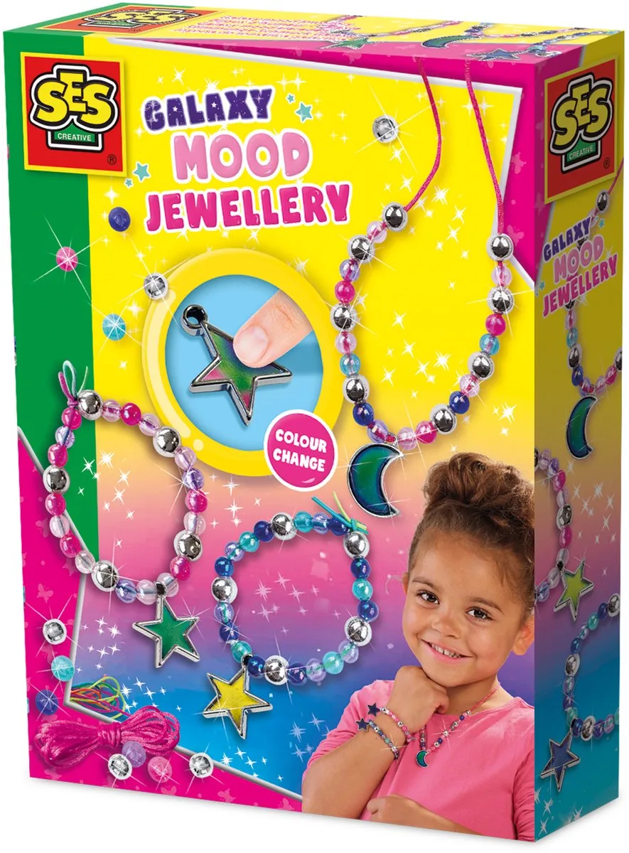 Galaxy - Mood Sieraden - Knutselen Meisjes - Sieraden Maken - Vanaf 3 Jaar van SES Creative in Galaxy mood sieraden – productfoto
