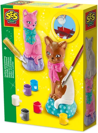 Gieten en Schilderen Set - 3D met Latex Gietmal - Vanaf 5 Jaar - Knutselen - Sneldrogend - Schoencadeautjes Sinterklaas från SES Creative i Kat – produktbild 1 av 5