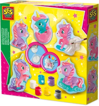 Gieten en Schilderen Set - met Verf - Voor Meisjes vanaf 5 Jaar - Knutselen - Schoencadeautjes Sinterklaas från SES Creative i Baby unicorns – produktbild 1 av 5