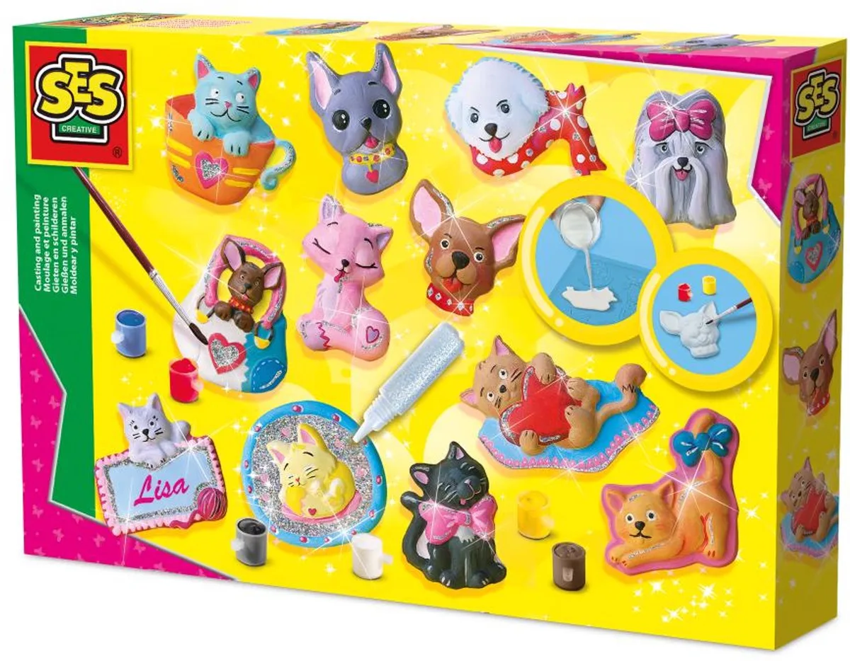 Ses Spielform Und Male Hunde Und Katzen Mit Glitzer von SES Creative in Honden en katten – Produktfoto