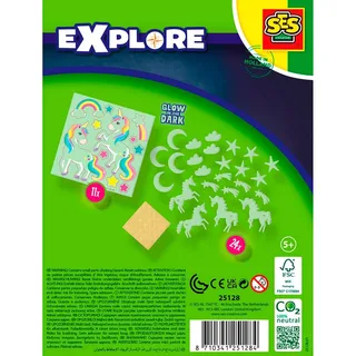 Glow in the Dark Muurdecoratie - Vanaf 5 Jaar - 24 Stuks - Muurstickers Kinderkamer - Schoencadeautjes Sinterklaas från SES Creative i Glowing unicorns – produktbild 2 av 3