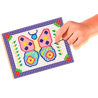 Ik Leer Borduren met Vingerhoedje - 4 Borduurkaarten - Vanaf 3 Jaar - Borduren Kinderen - Schoencadeautjes Sinterklaas från SES Creative i Leren borduren – produktbild 3 av 4