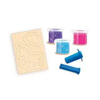 Klei Set - met Kleispuit - Vanaf 3 Jaar - 3 x 90 g - Boetseerklei - Glutenvrij - Schoencadeautjes Sinterklaas by SES Creative in Unicorns neon glitter – product photo 2 of 2