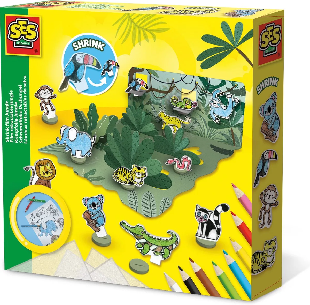 Krimpfolie jungle fra SES Creative i Flerfarvet – produktbillede
