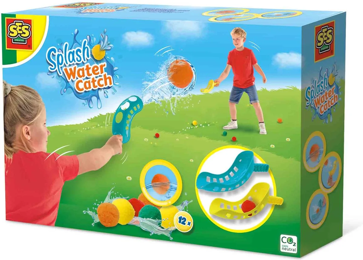 met 2 Vangtools - 12 Ballen - Vanaf 3 Jaar - Waterballonnen - Herbruikbaar - Schoencadeautjes Sinterklaas von SES Creative in Splash water vangbal – Produktfoto
