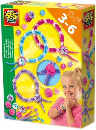 met 3 Veters en Verstelbare Sluitingen - Vanaf 3 Jaar - Armbandjes Maken - Schoencadeautjes Sinterklaas från SES Creative i Kralen armbanden – produktbild 1 av 5