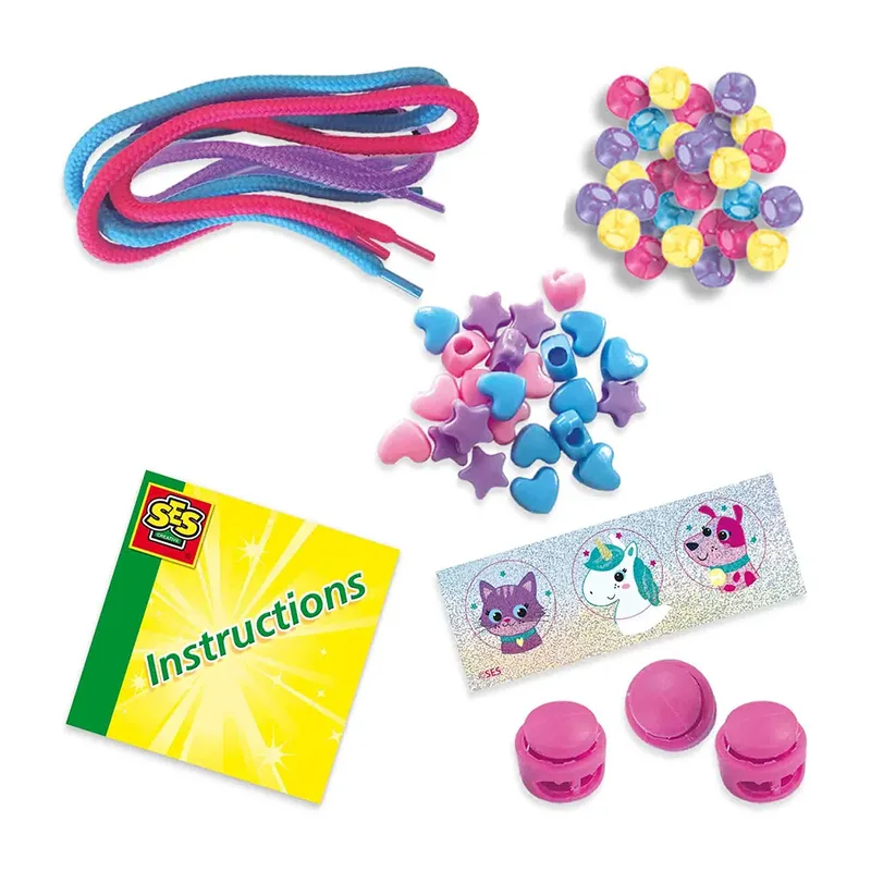 met 3 Veters en Verstelbare Sluitingen - Vanaf 3 Jaar - Armbandjes Maken - Schoencadeautjes Sinterklaas från SES Creative i Kralen armbanden – produktbild 2 av 5