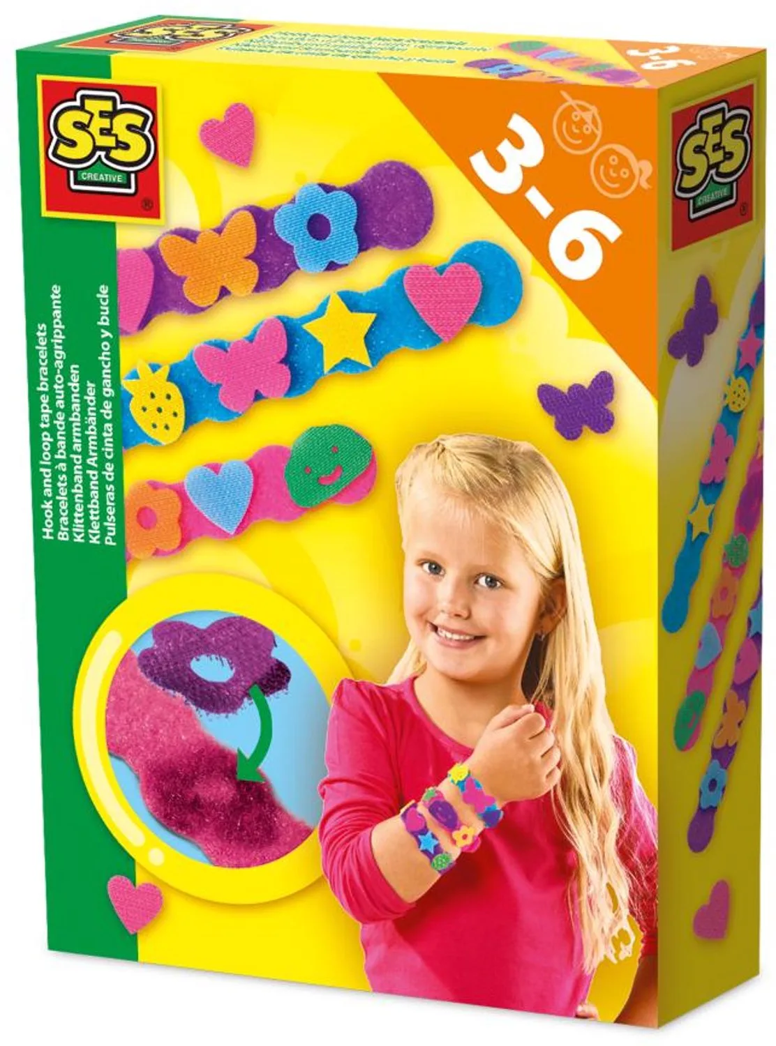 met Klittenbandfiguren - 3 Stuks - Vanaf 3 Jaar - Armbandjes Maken - Schoencadeautjes Sinterklaas de SES Creative en Klittenband armbanden – photo du produit