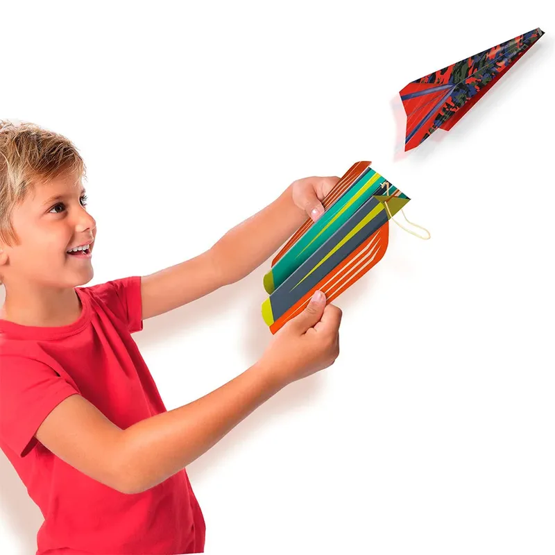 met Lanceerplatform - Voor Jongens vanaf 5 Jaar - Schoencadeautjes Sinterklaas från SES Creative i Papieren vliegtuigjes lanceren – produktbild 4 av 5