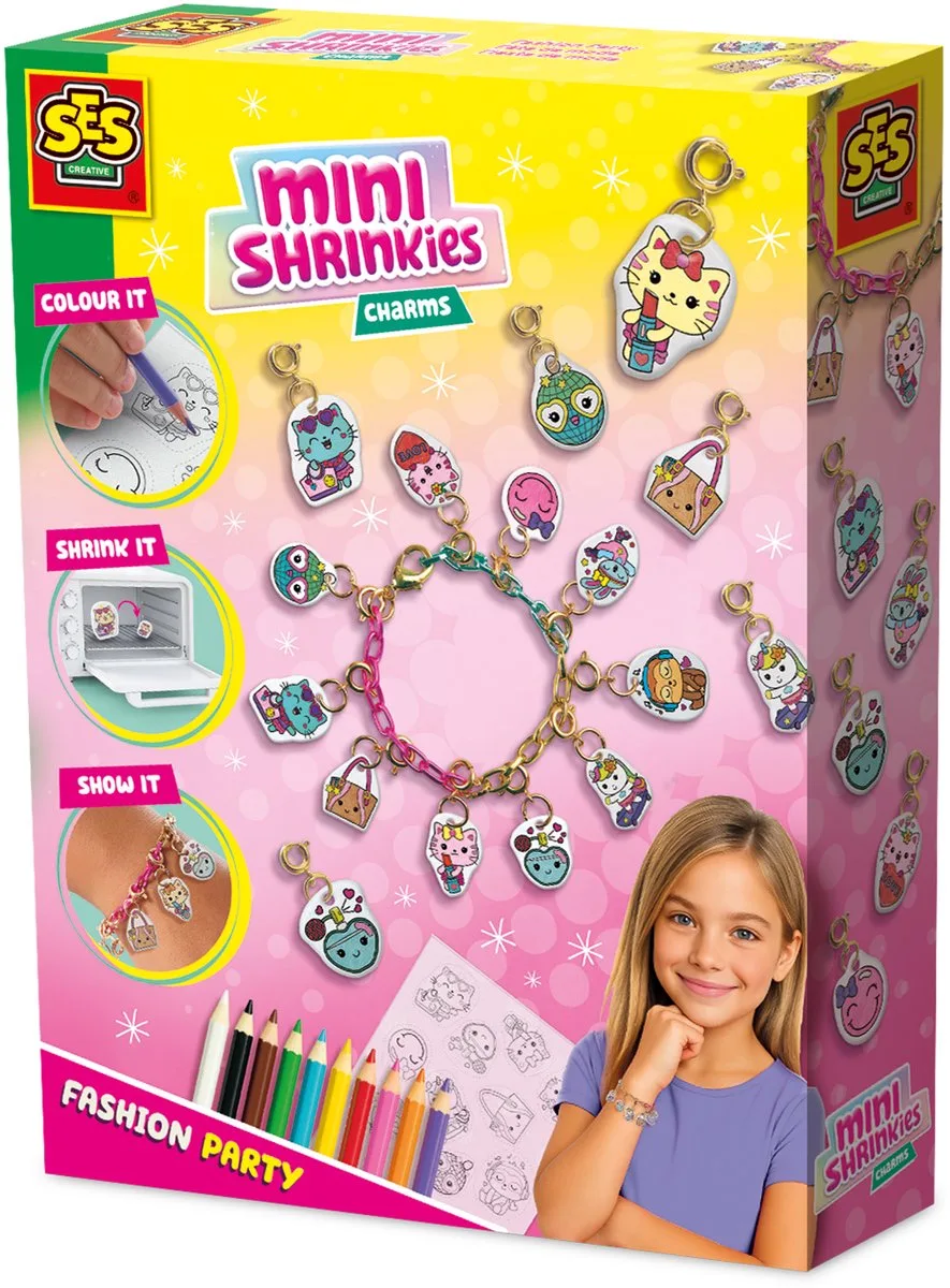 Mini Shrinkies Charms - Voor Meisjes vanaf 5 Jaar - Krimpfolie - Armbandjes Maken - Schoencadeautjes Sinterklaas by SES Creative in Fashion Party – product photo
